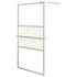Pregrada za tuš s policom krom 115x195 cm staklo ESG i aluminij 3185506