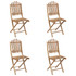 5-dijelni sklopivi vrtni blagovaonski set od bambusa 3063979