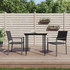 Vrtne stolice 2 kom crne 54 x 62,5 x 89 cm od poliratana 364098