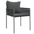 Vrtne stolice s jastucima 4 kom crne 54x61x83 cm od poliratana 3187089