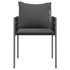 Vrtne stolice s jastucima 4 kom crne 54x61x83 cm od poliratana 3187089