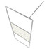 Pregrada za tuš s policom krom 90x195 cm staklo ESG i aluminij 3185498