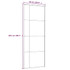 Klizna vrata od mutnog stakla ESG i aluminija 76 x 205 cm crna 151679 Klizna vrata od mutnog stakla ESG i aluminija 76 x 205 cm crna 151679