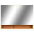 LED kupaonski ormarić s ogledalom boja hrasta 80x15x60 cm MDF 323606