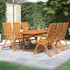7-dijelni vrtni blagovaonski set od masivnog bagremovog drva 3079638