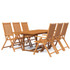 7-dijelni vrtni blagovaonski set od masivnog bagremovog drva 3079638