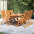 7-dijelni vrtni blagovaonski set od masivnog bagremovog drva 3079644