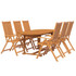 7-dijelni vrtni blagovaonski set od masivnog bagremovog drva 3079644