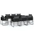 9-dijelni vrtni blagovaonski set crni 3099088