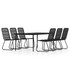 7-dijelni vrtni blagovaonski set crni 3099183
