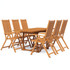 7-dijelni vrtni blagovaonski set od masivnog bagremovog drva 3079646