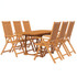 7-dijelni vrtni blagovaonski set od masivnog bagremovog drva 3079646