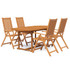 5-dijelni vrtni blagovaonski set od masivnog bagremovog drva 3079643