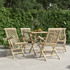 Sklopive vrtne stolice 4 kom sive 56x61x89 cm masivna tikovina 3155070
