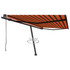 Samostojeća automatska tenda 450x350 cm narančasto-smeđa 3069850