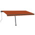 Samostojeća automatska tenda 450x350 cm narančasto-smeđa 3069850