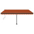 Samostojeća automatska tenda 450x350 cm narančasto-smeđa 3069850