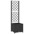Vrtna sadilica s rešetkom crna 40 x 40 x 136 cm PP 318269