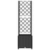 Vrtna sadilica s rešetkom crna 40 x 40 x 136 cm PP 318269