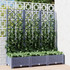 Vrtna sadilica s rešetkom tamnosiva 120 x 40 x 121,5 cm PP 318252