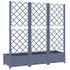 Vrtna sadilica s rešetkom tamnosiva 120 x 40 x 121,5 cm PP 318252