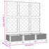 Vrtna sadilica s rešetkom tamnosiva 120 x 40 x 121,5 cm PP 318252