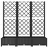 Vrtna sadilica s rešetkom crna 120 x 40 x 121,5 cm PP 318272