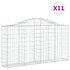 Lučne gabionske košare 11kom 200x30x100/120cm pocinčano željezo 3145439 Lučne gabionske košare 11kom 200x30x100/120cm pocinčano željezo 3145439