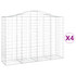 Lučne gabionske košare 4 kom 200x50x140/160cm pocinčano željezo 3145684 Lučne gabionske košare 4 kom 200x50x140/160cm pocinčano željezo 3145684