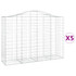 Lučne gabionske košare 5 kom 200x50x140/160cm pocinčano željezo 3145685 Lučne gabionske košare 5 kom 200x50x140/160cm pocinčano željezo 3145685