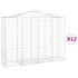 Lučne gabionske košare 12kom 200x50x140/160cm pocinčano željezo 3145692 Lučne gabionske košare 12kom 200x50x140/160cm pocinčano željezo 3145692