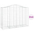 Lučne gabionske košare 14kom 200x50x140/160cm pocinčano željezo 3145694 Lučne gabionske košare 14kom 200x50x140/160cm pocinčano željezo 3145694