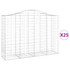 Lučne gabionske košare 25kom 200x50x140/160cm pocinčano željezo 3145698 Lučne gabionske košare 25kom 200x50x140/160cm pocinčano željezo 3145698