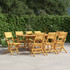 Sklopive vrtne stolice 8 kom 55x61x90 cm od masivne tikovine 3155063