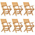 Sklopive vrtne stolice 6 kom 55x62x90 cm od masivne tikovine 3155068