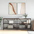 Konzoni stol boja smeđeg hrasta 180x30x75 cm od drva i željeza 832857 Konzoni stol boja smeđeg hrasta 180x30x75 cm od drva i željeza 832857