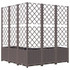 Vrtna sadilica s rešetkom smeđa 120 x 120 x 136 cm PP 318267