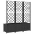 Vrtna sadilica s rešetkom crna 120 x 40 x 136 cm PP 318273