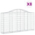 Lučne gabionske košare 8 kom 200x30x100/120cm pocinčano željezo 3145436 Lučne gabionske košare 8 kom 200x30x100/120cm pocinčano željezo 3145436