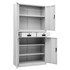 Uredski ormarić svjetlosivi 90 x 40 x 180 cm čelični 336418