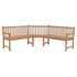 Kutna vrtna klupa 185 x 185 x 90 cm od masivne tikovine 316625