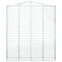 Gabionska košara s lukom 200x30x220/240 cm pocinčano željezo 153391 Gabionska košara s lukom 200x30x220/240 cm pocinčano željezo 153391