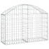 Gabionska košara s lukom 100 x 30 x 60/80 cm pocinčano željezo 153423