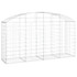 Gabionska košara s lukom 200x50x100/120 cm pocinčano željezo 153475 Gabionska košara s lukom 200x50x100/120 cm pocinčano željezo 153475