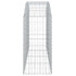 Gabionska košara s lukom 200x50x100/120 cm pocinčano željezo 153475 Gabionska košara s lukom 200x50x100/120 cm pocinčano željezo 153475