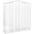 Gabionska košara s lukom 200x50x200/220 cm pocinčano željezo 153400