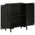 Komoda crna 55 x 30 x 77 cm od masivnog drva manga i željeza 351645 Komoda crna 55 x 30 x 77 cm od masivnog drva manga i željeza 351645
