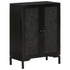 Komoda crna 55 x 30 x 77 cm od masivnog drva manga i željeza 351645 Komoda crna 55 x 30 x 77 cm od masivnog drva manga i željeza 351645