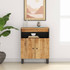 Komoda s 2 vrata 60 x 33 x 75 cm od masivnog drva manga 352913 Komoda s 2 vrata 60 x 33 x 75 cm od masivnog drva manga 352913