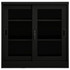Ormarić s kliznim vratima crni 90 x 40 x 90 cm čelični 335956